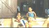 Toda a fam�lia na praia